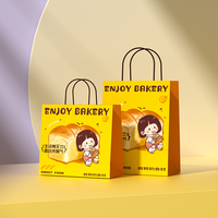 Boîtes à gâteaux et sacs à emporter en papier kraft avec poignée en corde de coton imprimée UV personnalisée et durable pour un usage quotidien
