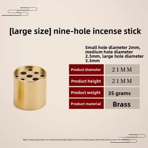 Moderno quemador de <span class=keywords><strong>incienso</strong></span> de latón de 9 orificios, adecuado para aromaterapia en <span class=keywords><strong>el</strong></span> hogar, terapia aromática, spa y uso en la oficina. - Product Image 4