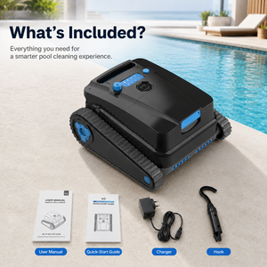 Robot <span class=keywords><strong>per</strong></span> Pulizia Piscine con Cingoli e Forte Potenza di Aspirazione, Batteria da 5200mAh, 4 Modalità di Pulizia e Funzione di Arrampicata sui Pareti - Product Image 6