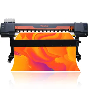 World Color printer vinil kepala XP600 I3200, printer Inkjet format lebar, printer stiker vinil kepala 1.3m/1.6m/1.9m