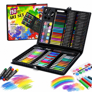 Set de Arte para Niños de 150 Piezas, Kit de Dibujo, Coloreado y Pintura, Caja de Regalo con Crayones, Lápices de Colores y Acuarelas para Niños - Product Image 1