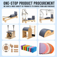 Lit de Pilates Reformer Commercial en Bois d'Érable avec Fonctionnalités Santé – Machine en Bois pour le Corps en Studio de Pilates