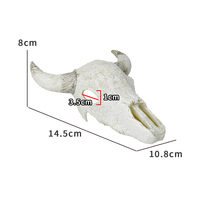 Nouvelle conception Ustovian : Caverne cachette en PVC en forme de corne de chèvre pour reptiles, accessoire de terrarium et décoration pour enclos d'animaux