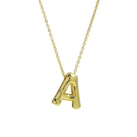 Collier Petite Lettre Bulle Plaqué Or Initiale Dainty Nom Collier Pour Femmes
