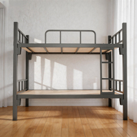 Lit superposé moderne pleine taille, style loft, bureau intégré, cadre en fer, métal, gain de place, garantie 10 ans