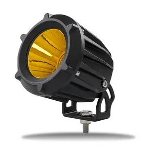 25W LED çalışma ışığı sel nokta Combo işın 3000K sarı Amber Led pod işık sürüş sis işık wrangler motosiklet SUV kamyon