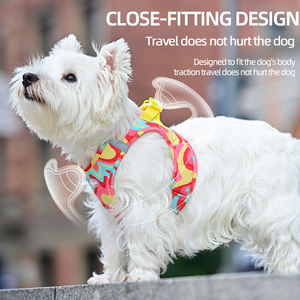 Ensemble de harnais de luxe réglable pour chien de petite taille Collier pour animal de compagnie à sublimation personnalisée avec laisse en nylon Accessoires de luxe personnalisés pour animaux de compagnie - Product Image 3