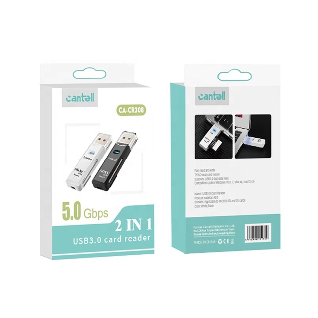 Cantell Wholesale Usb Card Reader for Computer Usb3.0 Memory Card Reader Data Transfer Card for SD