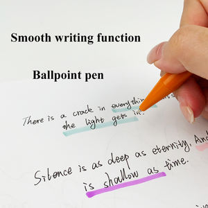 Stylo bille publicitaire personnalisé en bambou avec logo, pointe 0,7 mm, corps en plastique <span class=keywords><strong>orange</strong></span>, durable et élégant - Product Image 3