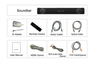Barre de son TV sans fil avec connectivité BT/ARC/OPT/AUX pour système de cinéma maison améliore commodément l'expérience audio TV - Product Image 2