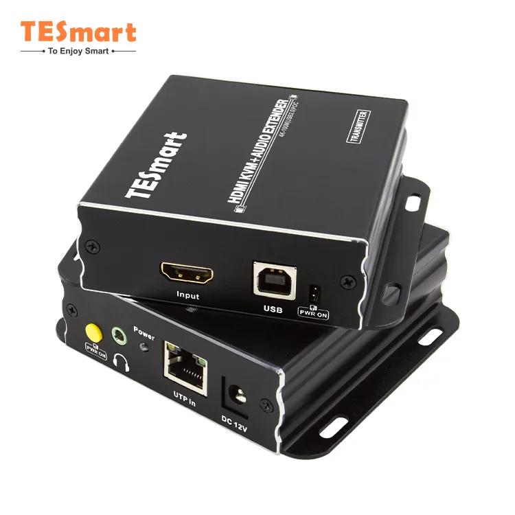 TESmart Extend Signal 100M 4K 3D HDMI Lan KVM USB Extender Over IP TCP Ethernet With IR Transmitter and Receiver