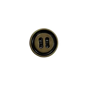 Copper Sewing On Button Custom Logo Brass 4 Hole Button For Garments