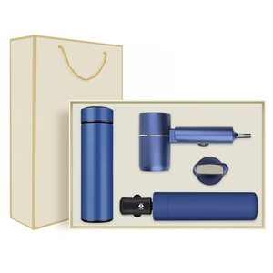 ערכת מתנה משרדית לקידום מכירות הכוללת כוס ואקום, מייבש שיער ומטריה, פריטי יוקרה למזכרת, תמיכה בהתאמה אישית מינימלית, מחיר מפעל. - Product Image 3