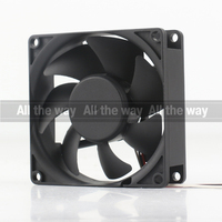 Sunon Fuente de Alimentación Original para Proyector, Ventilador de Refrigeración, 3 Cables, 3 Cables, 5V, 24V, 48V, CC, 12V, 1,7 W, CA, EC 8025, 80X80X25MM, 8CM