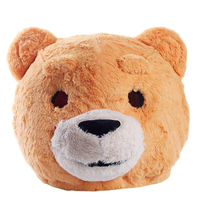 B952 Halloween divertente adulto peluche <span class=keywords><strong>orso</strong></span> animale maschera per la testa costumi per Cosplay partito morbido a pieno volto carino <span class=keywords><strong>orso</strong></span> testa maschera - Product Image 1