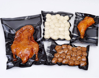 Sacs sous vide en nylon pour aliments, saucisses, jambon, nourriture pour animaux, emballage de conservation, un côté noir, un côté transparent, qualité alimentaire BRC
