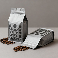Sacs d'emballage pour café et champagne, recyclables, à fond carré, avec fermeture éclair, impression en héliogravure, impression personnalisée, pack de soins