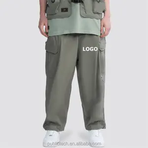 Factory streetwear oversized baggie custom cotton 6 pocket mens baggy cargo pant