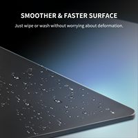 Alas Mouse Kaca Keras Gamer 2mm Aluminosilikat Kaca yang Diperkuat Permukaan AG Lapisan AF Tepi Bulat 2.5D Cetak UV Kustom