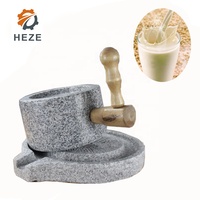 Moulin à grains en pierre manuel en granit pour la fabrication de pâte de sésame, de tahini et de farine de blé, à vendre