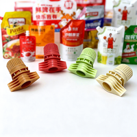 Bouchon à vis coloré en PE/PP rouge et vert, écologique, durable, léger, anti-fuite, réutilisable, de qualité alimentaire, pour pochette
