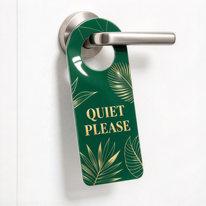 Wholesale Custom Door Hanger Hotel Restaurant Cards <b>Gloss</b> Finish Do Not Disturb Double Sided Printing Cleaning - Product Image 1