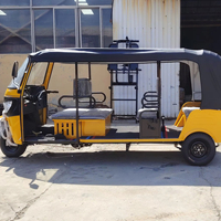 Tuk Tuk Personalizado de 300cc con Motor Zongshen Refrigerado por Agua, 12 Asientos, Techo Blando o Metálico, Diseño Frontal, Directo de Fábrica, Rickshaw para Pasajeros