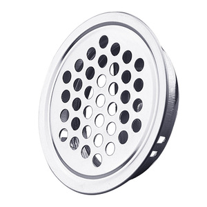 Grille d'aération ronde en acier inoxydable noire à trous, style moderne et simple, fixation par vis 1925293553mm - Product Image 3