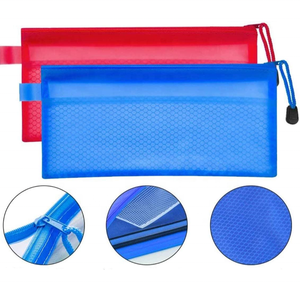Tùy chỉnh sương giá Quà Tặng PVC A6 double-layer ZIP tập tin Pouch bút chì không thấm nước trường hợp văn phòng trường học nhỏ Câu Đố Hội Đồng Quản trị trò chơi lưu trữ - Product Image 4