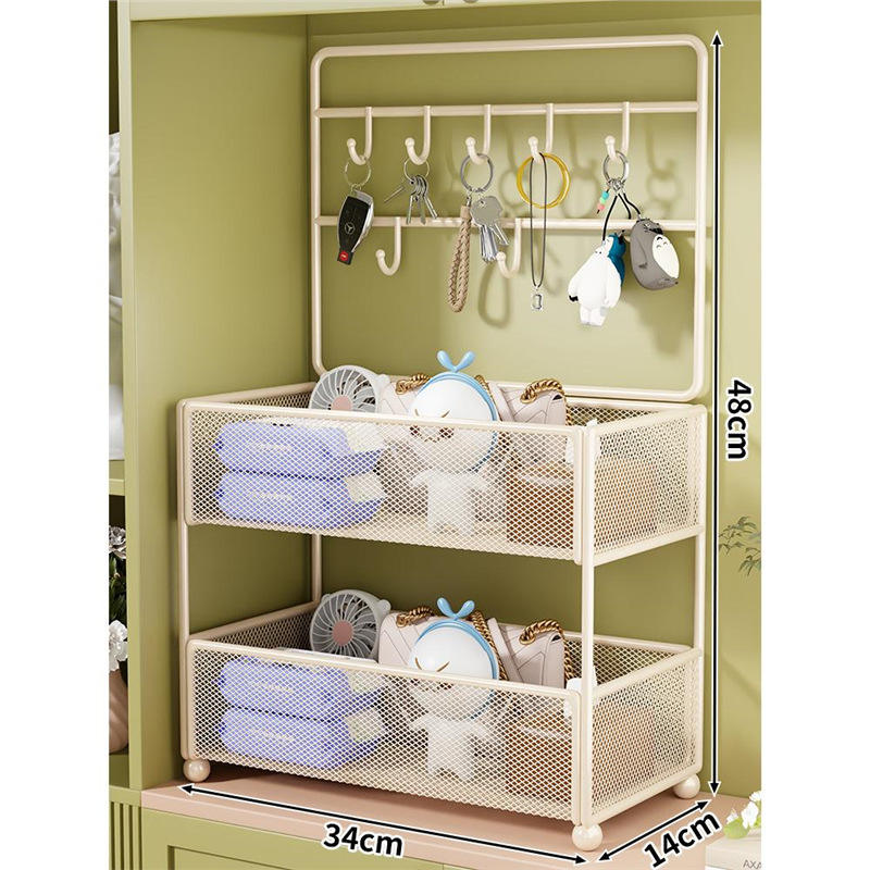 สีขาวนวล แบบสองชั้น ขนาดใหญ่ สำหรับตั้งโต๊ะ