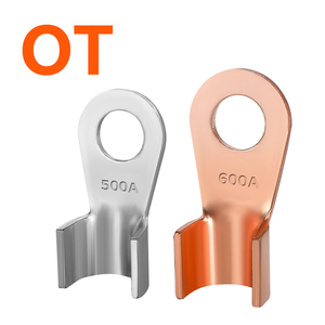 OT Type 5A-1000A หุ้มฉนวน/เปลือยเปลือยเปิดจมูกบริสุทธิ์/สีม่วง/แดงทองแดงสำหรับสายซิลิโคนที่มีตาไก่ - Product Image 2