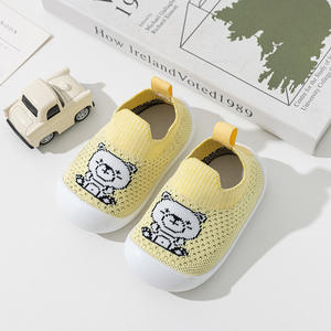 <span class=keywords><strong>Chaussons</strong></span> tricotés pour bébé, premiers pas, motif ours, semelle <span class=keywords><strong>souple</strong></span>, maille respirante, pantoufles pour nourrissons, vente en gros, prix d'usine, commande en gros - Product Image 1
