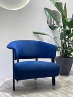 Chaise longue en velours bleu marine à prix réduit avec cadre en bois Design moderne pour salon