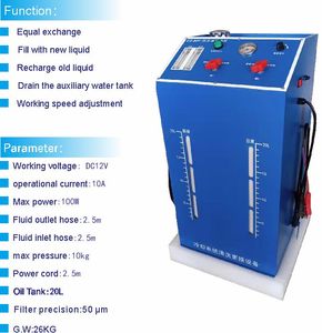 Máquina Automática <span class=keywords><strong>de</strong></span> Intercambio <span class=keywords><strong>de</strong></span> Refrigerante para <span class=keywords><strong>Motor</strong></span> <span class=keywords><strong>de</strong></span> Coche OURENSE JLF-700 DC12V con Componentes <span class=keywords><strong>de</strong></span> Acero - Product Image 3