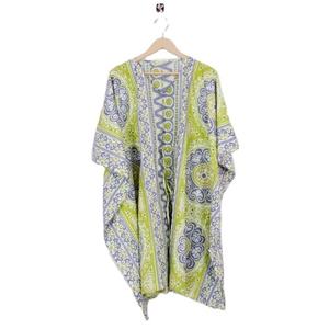 Kaftan floral 100% coton fait main pour femmes, col en V, manches longues, coupe ample, vêtements décontractés écologiques pour toutes les saisons - Product Image 5