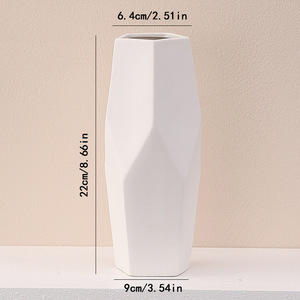 Nouveauté, vase en céramique au design créatif de forme géométrique pour le salon, la table à manger, décoration de fleurs séchées - Product Image 5