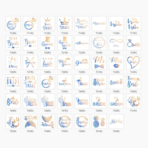 Tatuaje temporal de arcoíris y plata personalizado, equipo de transferencia de agua, pegatina de tatuaje impermeable temporal para novia, venta al por mayor de fábrica, precio bajo - Product Image 6