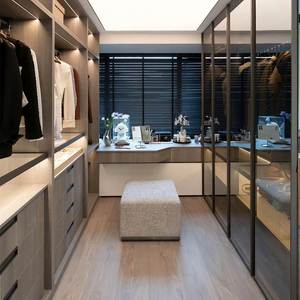 Meubles de chambre à coucher en MDF Armoire moderne en bois Armoire de rangement pour vêtements Armoire de coiffeuse - Product Image 3