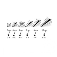 Embouts de remplacement en titane ASTM F136 G23 à filetage interne, avec pointe conique à bille, pour bijoux de piercing labret, accessoires pour corps, oreille, lèvre