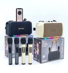 M119 Hot Microphone Portable Speakers Super Boombox Bass Home Party <strong>Karaoke</strong> Speaker Wireless Outdoor Music <strong>Player</strong> With Dual Mic - Product Image 4