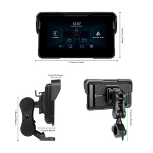 Podofo Schermo IPS Portatile da 5 Pollici per Moto con Carplay/<span class=keywords><strong>Android</strong></span> <span class=keywords><strong>Auto</strong></span> Wireless, <span class=keywords><strong>BT</strong></span>, IP68 Impermeabile, Facile Sgancio Rapido, Produzione di Fabbrica - Product Image 5