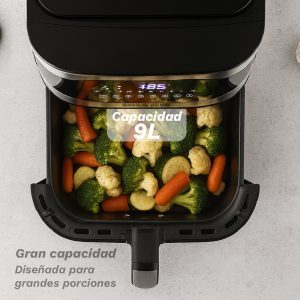 Friggitrice ad aria MaxySteelFryer 9L 2200W con display digitale e cestello antiaderente per una cucina sana - Product Image 4