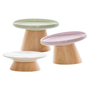 Venta al por mayor 2-en-1 Ecológico Cerámica Marco de madera Cuencos para mascotas Bandejas duraderas para perros y gatos por el fabricante Shamitao - Product Image 2