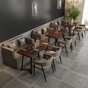Özelleştirme fast food kahve dükkanı masası sandalye seti meubles restoran cuir sedir koltuk bar restoran mobilya seti