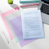 Carpeta de documentos de PP en forma de L tamaño A4 plástico al por mayor carpeta de archivos para promoción carpeta publicitaria logotipo personalizado