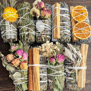 أعواد بخور طبيعية عضوية صديقة للبيئة من اللافندر والمريمية البيضاء والمريمية الزرقاء، حزمة عطرية للتنقية لجميع المواسم، بيع بالجملة - Product Image 5