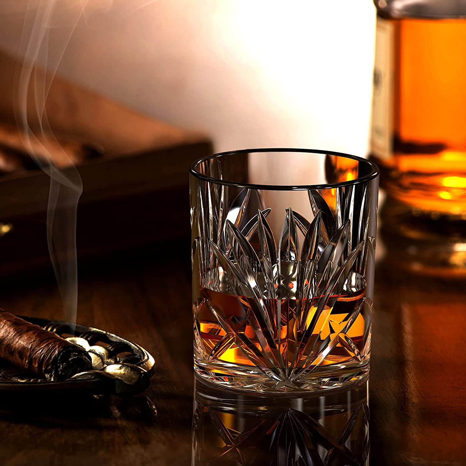 300ml Whiskey Glasses 10 oz  Lead-Free Crystal Clear Whiskey Glass