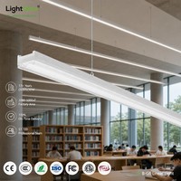 Lampe suspendue LED 1200 mm 200 lm/w GUR<19, luminaires suspendus rectangulaires, connexion sans soudure, lumière linéaire pour supermarché, bureau, maison
