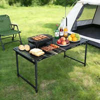 Nouveau modèle [Quatre cylindres/hauteur réglable] Mobilier d'extérieur multifonctionnel à levage hydraulique en acier au carbone pliable tactique