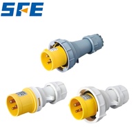 Fiche électrique série SFE SFN CE CQC IP44 IP67 16A 32A 63A 125A 220-415V 6H 2P + E 3pin/4pin/5pin prise industrielle